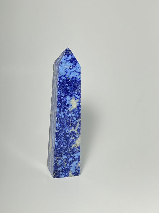 Lapis Lazuli Crystal Towers ~ From Afghanistan -  Natural Healing Crystal Point Obelisk for Reiki Healing and Crystal Grid (4 to 4.5" INCH)